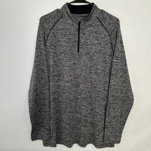Under Armour Heat Gear 1/4 Zip Pullover Mens Size Large Gray Heather Activewear
